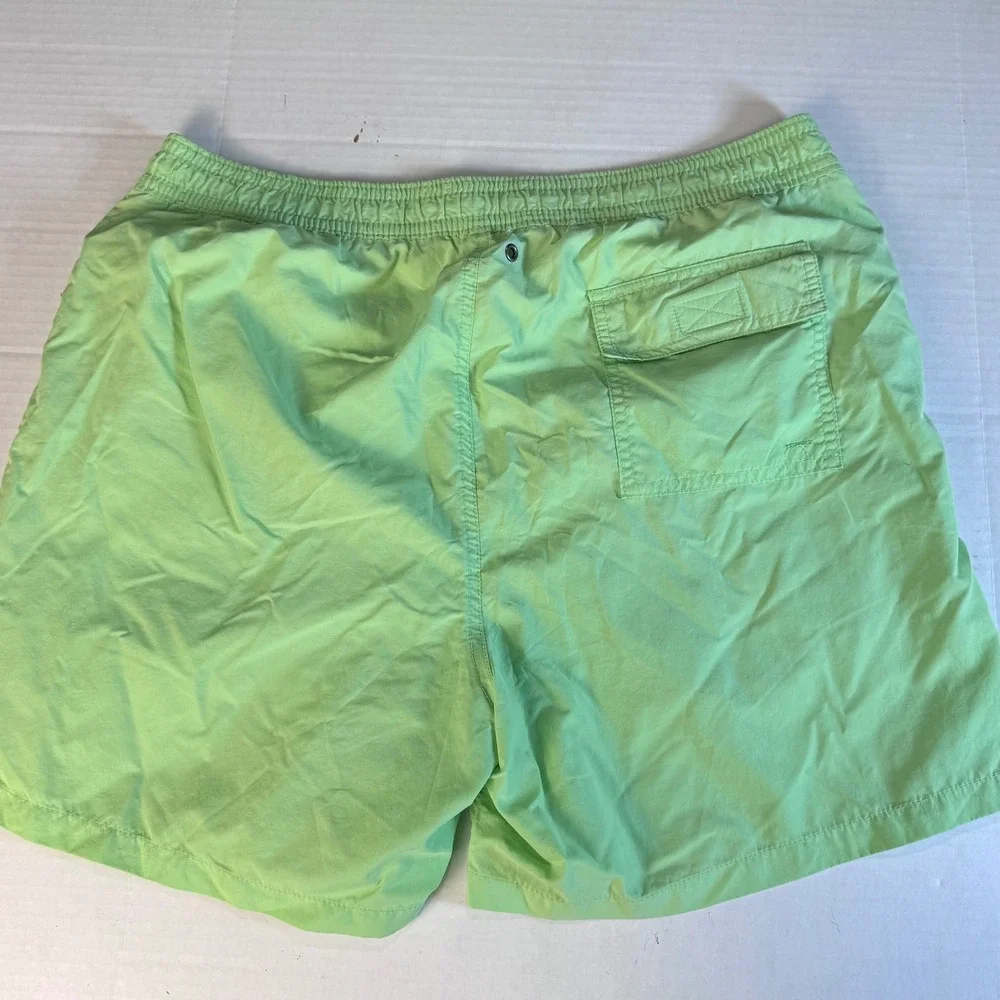 Polo Ralph Lauren Mens XL‎ Lime Green Swim Trunks Pony Logo - Lining Removed